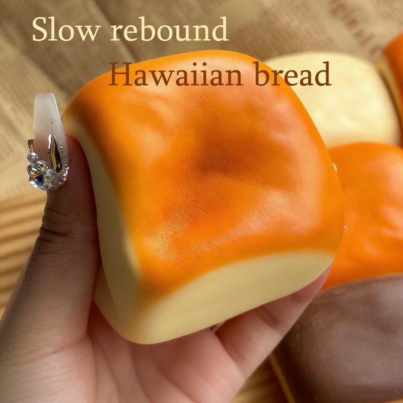 Hawaiian Rolls 2pcs, Slow Rebound Soft Toys, Taba Squishy, Stress Relief Toy，Adults Fidget Toy Sensory Toy