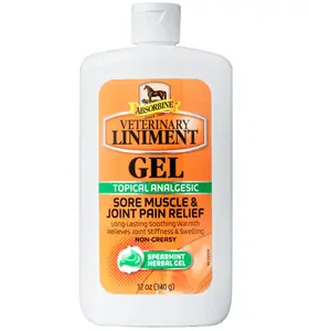 Absorbine Veterinary Liniment Topical Analgesic Sore Muscle and Arthritis Pain Relief Warming Liniment Rub, 12 Ounce Gel