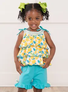 Sweet as Lemon Pie Ruffle Outfit