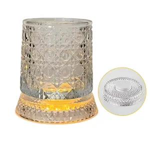 LED Color-Changing Rotating Whiskey Glass — 360° Rotating Luxury Crystal Tumbler | Premium Barware, Stress-Relieving Gift, Elegant Bar Accessories