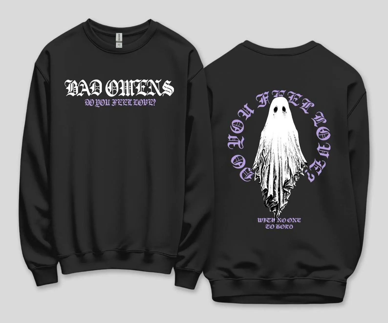 BAD OMENS Do You Feel Love Ghost Sweatshirt | Bad Omens Band Ghost Love Do You Feel It Merch | Dark Emotional Rock