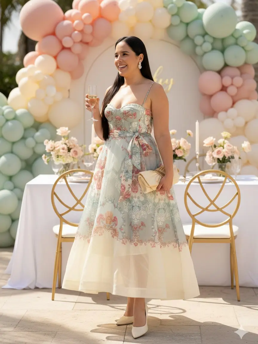 Vintage Floral Bustier Maxi Dress | Elegant Brocade-Style A-Line Gown for  Special Occasions, Spaghetti, Skirt - TikTok Shop