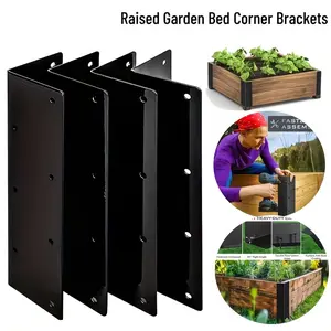 Thickened 160mm Extra Large L-Shaped Corner Brackets, 4 Pieces with 56 Anchor Screws Set, Garden Fence Connector, Outdoor Structure Support