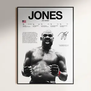 Jon Jones Poster, UFC Wall Print, MMA Digital , Fighter Poster, Gym Poster, UFC Fan Room Decor, Gift for Him, Champion Poster