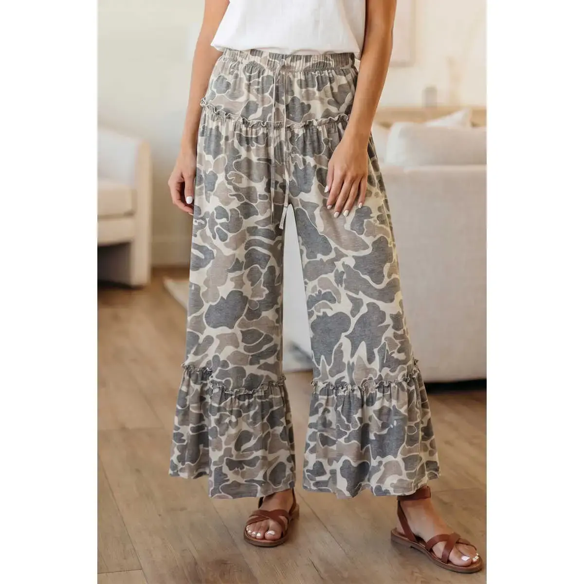 Women's Colorful Camo Trousers, Baggy Oversize Casual Streetwear with a Breathable Elastic Waist Fit, Wide Leg,back to school shopping, Colorful Clothes