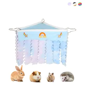 Guinea pig hideout Guinea pig corner hideout, removable soft comfortable hamster hideout hammock cage decoration, guinea pig bed hedgehog beds small animal hideout for rabbits, hedgehogs, squirrels, and other small animals, Hamster Cage Habitat