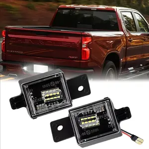 🔥2Pcs LED License Plate Light Fits Chevy Silverado GMC Sierra 2014+ ✅6000-6500K Canbus Error Free Plug and Play Truck
