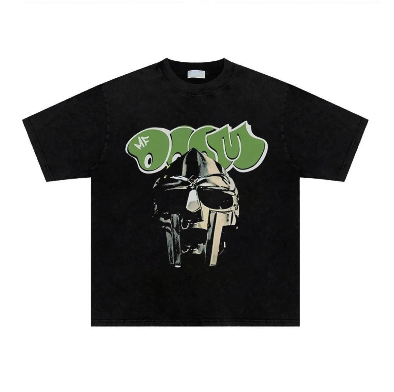 MF Doom Madvillain Rapper Graphic Tee Shirt Acid Wash Vintage