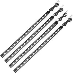 EverBright White Golf Cart Lights Car Underglow Led Strip Lights for Marine Boat Deck Motorcycles Kayak Interior Exterior 5050 Chipset 15SMD Waterproof IP67 DC 12V(Pack of 4)