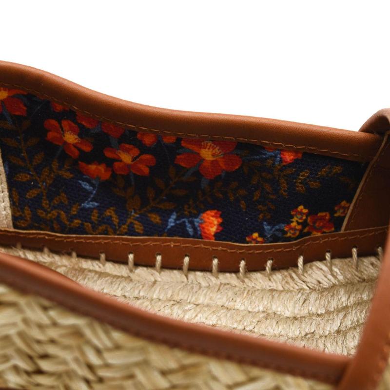 Pre-owned GUCCI Adela GG Raffia Espadrilles US 6.5