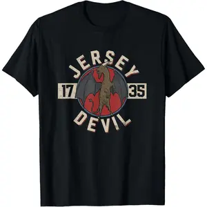 Cotton Graphic Tees Streetwear Gifts  Cryptozoology Shirt Jersey Devil Cryptid Vintage Tee