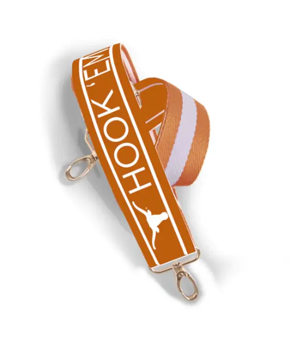 University of Texas Purse Strap - Adjustable Brass Hook Em Y2K Style Bag Upgrade for Game Day & Tailgate Essentials
