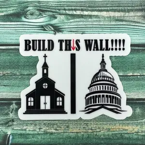 Build This Wall Separation of Church and State Weatherproof Sticker