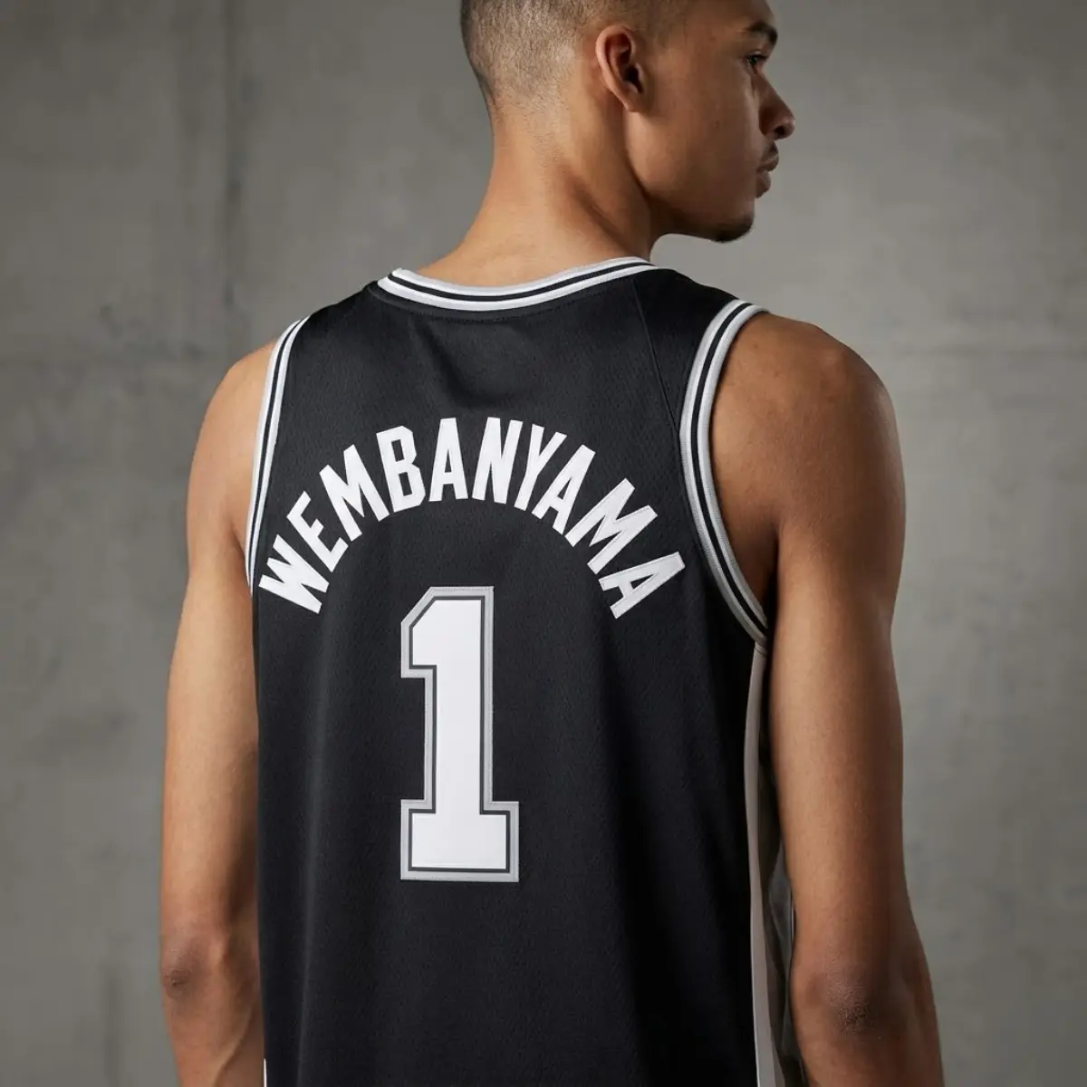Wemby Basketball Jersey, Black #1" Gildan 5000 Heavy Cotton