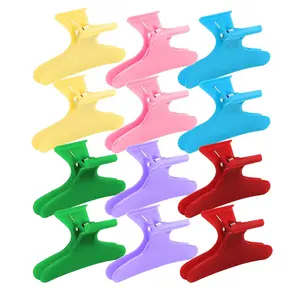 12 Pack Butterfly Hair Clips for Styling Sectioning Pro Salon Butterfly Plastic Claw Clips Hair Styling Clip Barber Clips for , Coloring Hair, Hair Accessories for Women Girls