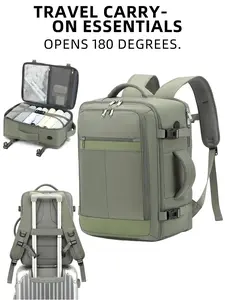 Travel Backpack for Women, 30L Carry On Backpack Flight Approved, Large Personal Item Bag Fits 16.5 inch Laptop, TSA Approved Luggage with 1 Packing Cubes, Waterproof Weekender Gym Daypack, Business Travel Backpack