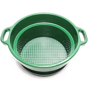 ASR Outdoor DEEP STACKING 1/4" Classifier Screen with Handles, Heavy Duty 5 Gallon Plastic Sifting Sieve Stackable Utensils