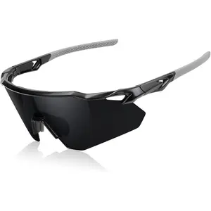 Polarized Sports Sunglasses for Men Women, UV Protection Lightweight Sun Glasses Running Cycling, Non-Slip Nose Pads
