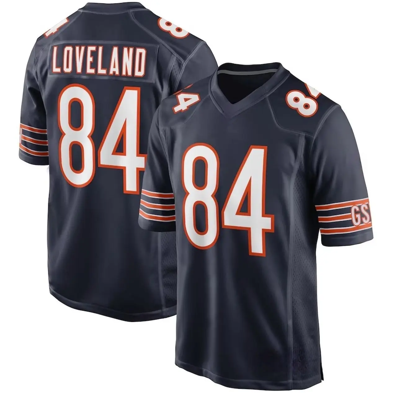 Unisex Football inspired by Chicago Loveland 84 Home Game Jersey - Black