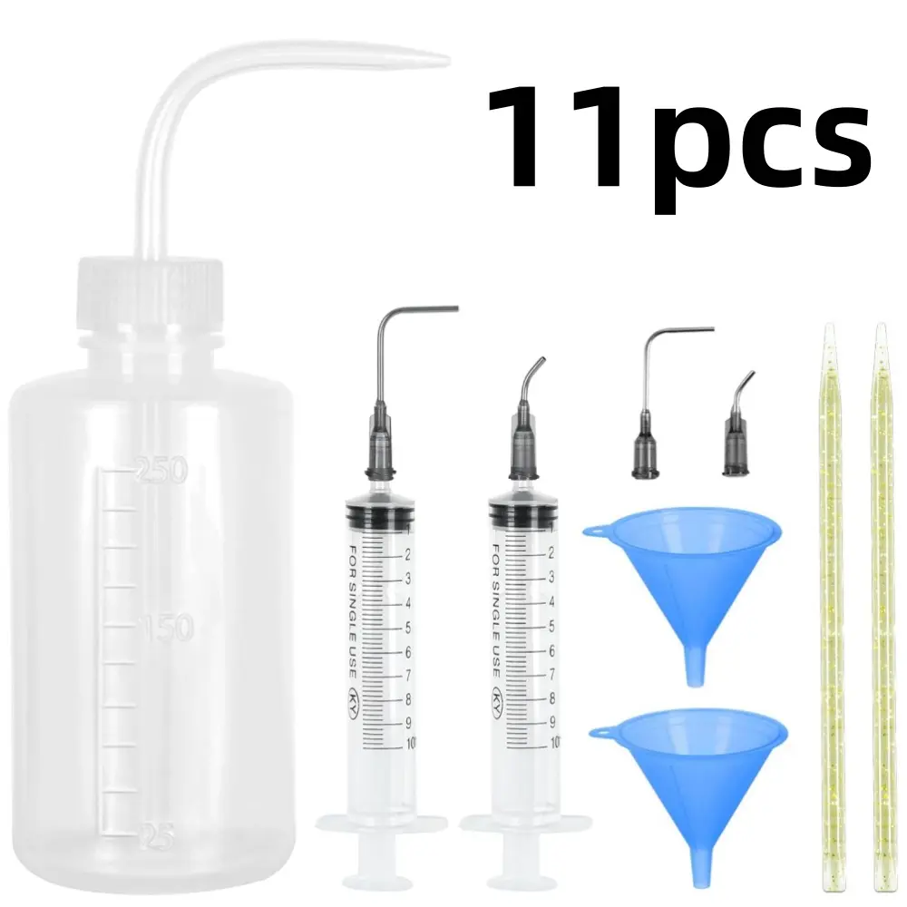 11-Piece Snow Globe Tumbler DIY Set, Glitter Cup Making Tools for Double-Wall Plastic Glitter Bottles