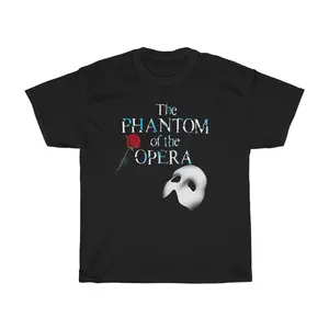 The Phantom of The Opera Famous Broadway Musical Show Black T-Shirt Size S to 5XL GI1