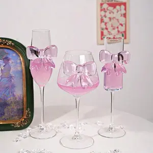 Elegant Large Bowknot Champagne Glass, Cute Butterfly Tall Cup, Ideal for Champagne, Wine, Sparkling Wine, Sweet Wine, Perfect Gift