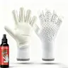 GKHMNEW Unisex Anti-Skid Sporty Football Goalkeeping Gloves - 4mm Sticky Grip Latex Palm, Soccer Gear, Adult Goalkeeper Equipment with 30ml Grip Spray