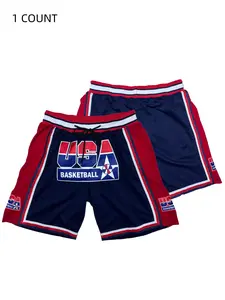 2025 Hot-selling Men’s American Basketball Shorts 1992 USA Pockets Edition sewing embroidery outdoor breathable sport Shorts Basketball Gear