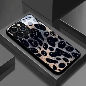 Leopard Print Glass Phone Case for iPhone 17/16/15/14/13/12/x/XR/XS Max/7/8/7p/8p, High-End Feel, Trendy Design