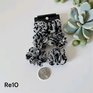 Leopard PomPom Earrings - NO RETURNS NO EXCHANGES