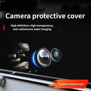 2pcs Car Camera Protective Cover, Special Protective Cover for Rearview Camera Lens, Complete Car Additions And Modification Parts, 360 Surround View Camera Protective Cover Film, Prevents Bumps, Cracks, And Small Gravel