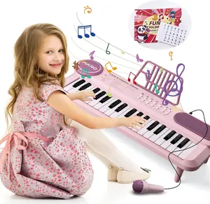 Kids Piano Keyboard with Microphone, 37 Key Portable Music Piano for Children, Educational Electronic Musical Instrument Toys Gift for 3 4 5 6 Year Old Girls Boys, Early Education Learning Electronic Keyboard, Toys for Toddlers Kids Boys and Girls, Gifts