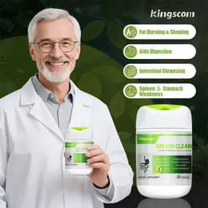 Kingscom Colon Cleanse Detox Capsules - 15-Day Bowel Cleansing Pills and Probiotics - Caffeine-Free, Promotes Healthy Absorption - Helps Relieve Bloating and Maintain Bowel Regularity - 30 Capsules Healthcare Natural Fitness Edible Vitamin