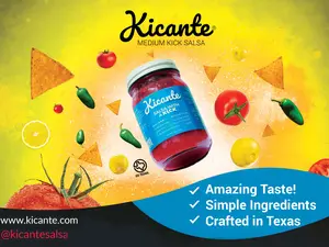 Kicante Medium Kick Salsa 2-Pack - 16 oz Jars | All-Natural Ingredients, Gluten-Free, Cilantro-Free | Chip Dip Taco Sauce Enchilada Sauce Pico de Gallo | Amazing Taste Simple Ingredients Made in Texas