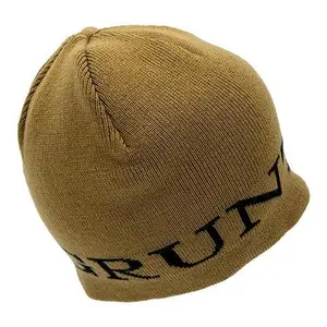 Reversible Skull Cap Beanie - Black and Tan