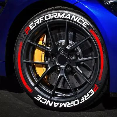 thumbnail image 2 of Permanent Tire Lettering Stickers – 1.25 Inch, 8 Pcs, Matte Rubber, No Glue, Universal Fit 2 of 3
