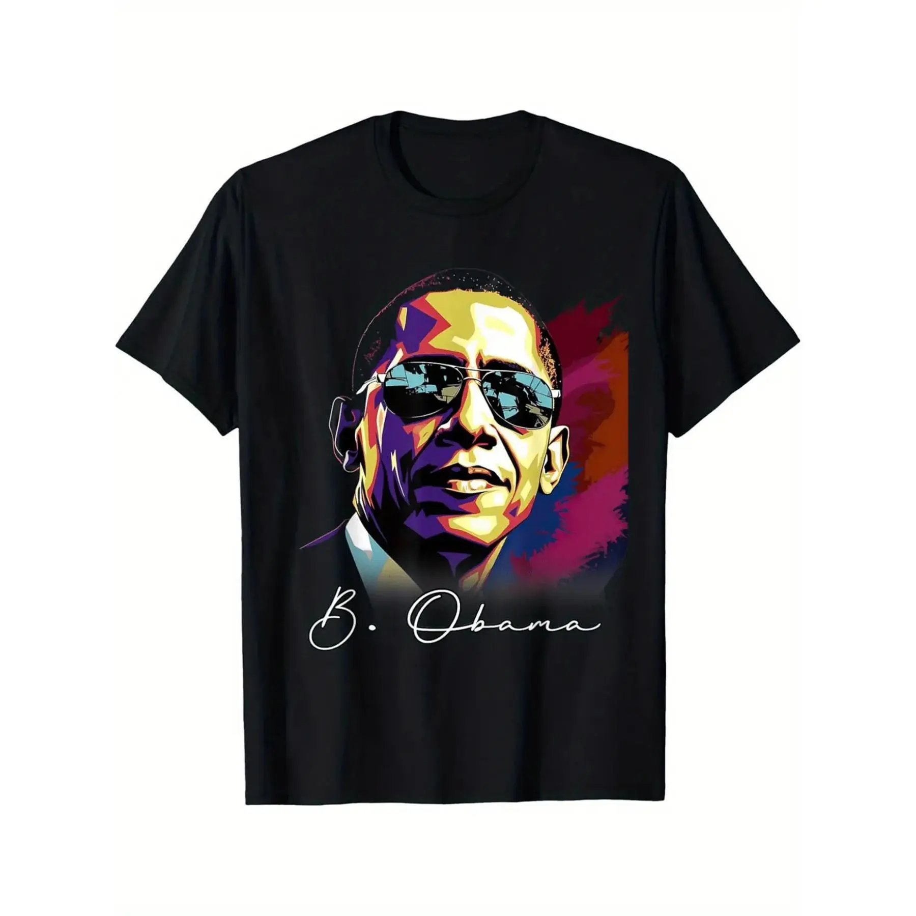 Men’s & Women’s B. Obama Portrait Signature unisex 100% cotton T-shirt, soft, all-season casual streetwear essential, versatile all-season style — 220 g