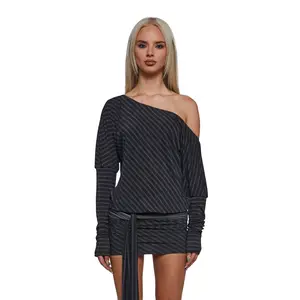 Flirt Hard Off The Shoulder Mini Dress