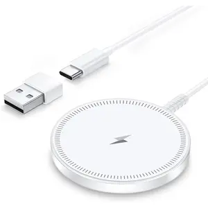Magnetic Wireless Charger For iPhone, AirPods Pro: Charging Pad For iPhone 17,16,15,14,13,12 Series & AirPods Pro, Strong Magnet, Dual Ports, Case-Friendly, Lightweight For Home Office Desk