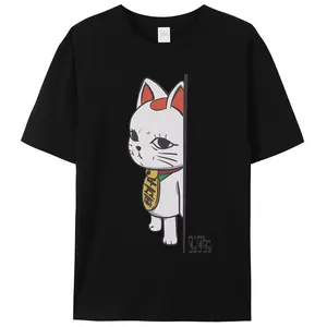 DragonBornual Dandadan Cat Anime T-Shirt for Men - Turbo Granny Unisex Tee, Kawaii Graphic Print, Casual Crewneck, 100% Cotton, S-3XL Sizes Shortsleeve Round Neck Tropical Menswear Womenswear Streetwear zjr06