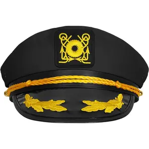 Captain Hat for Men Women Adjustable Sailor Hats Boat Cruise Yacht Rock Party Costume Beach Essential Hawaiian Outfit
