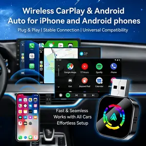 CarPlay Wireless Adapter - Convert Wired CarPlay to Wireless, 5.8Ghz WiFi Fast Connection, Low Latency, Plug & Play, Compatible with iPhone & iOS Cars | Car Accessories for Apple CarPlay Dongle