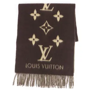 Pre-owned Louis Vuitton Cashmere Small Leather Goods Escale Reykjavik Monogram Scarf