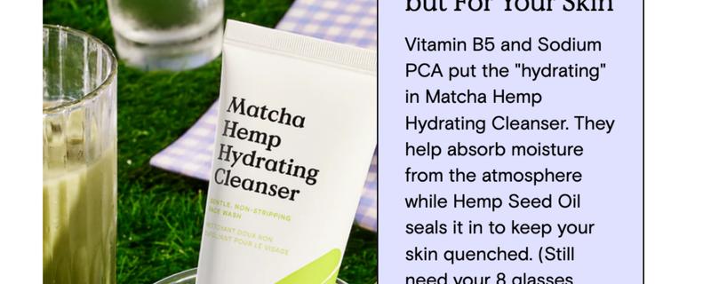 Matcha Hemp Hydrating Cleanser