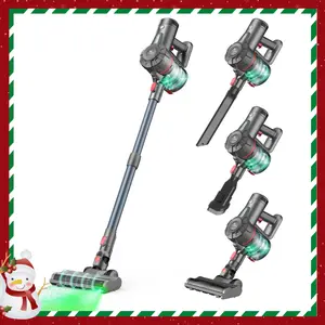[SummerVibes]Cordless Stick Vacuum, 21KPa Powerful Suction Upright Self-Standing Model, 3-Speed Lightweight Portable Vacuum with 45-Min Runtime, 6-in-1 Multifunction Handheld for Pet Hair, Carpets&Hard Floors