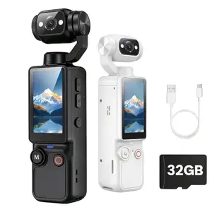 Portable Ultra HD Video Recorder with 180° Rotating Lens, Handheld Stabilizer Pocket Camera, Full Body Camera for Vlogging, Travel & Daily Life Recording, USB Rechargeable, Black, Vlogging Camera, Modern Gadget, Durable Construction, Camcorder tiktokshops