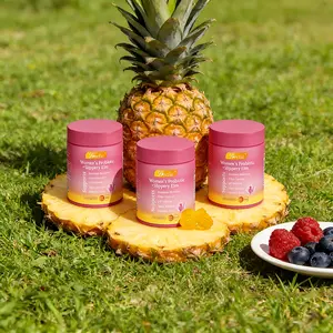 【BMSM】 Her Juicy  Feminine Probiotics Gummies- All in One Solution with Slippery Elm and Prebiotics&Lactobacillus Probiotic Blend for Women’s pH Balance and Dryness - Hawaiian Pineapple Gummies 60 Count probiotics women