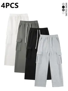 4-pack men’s shorts with a drawstring waistband design; multifunctional shorts are wardrobe essentials for men, and they pair well with multifunctional casual pants for summer.