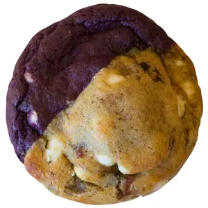 Bake the Cookie Shoppe Ube Oreo Cookies - Creamy Purple Yam, White Chocolate Chips, Coconut Flavor, Crunchy Exterior, Soft Chewy Interior, Ideal Snack or Dessert