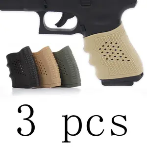 3-Pack Non-Slip Silicone Gun Grips, 9 Colors, Soft Rubber Grip Covers for G19 G17 G18 M4, Ideal for Hunting and Outdoor Activities